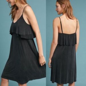 NWT Anthropologie washed black slip dress, womens size M